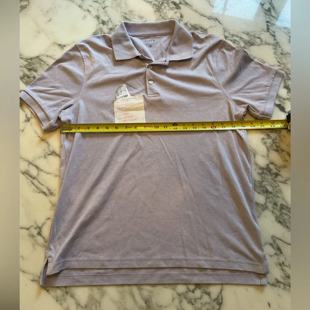 EUC J crew Soft-touch polo shirt lilac purple Sz M customer return - Picture 5 of 7